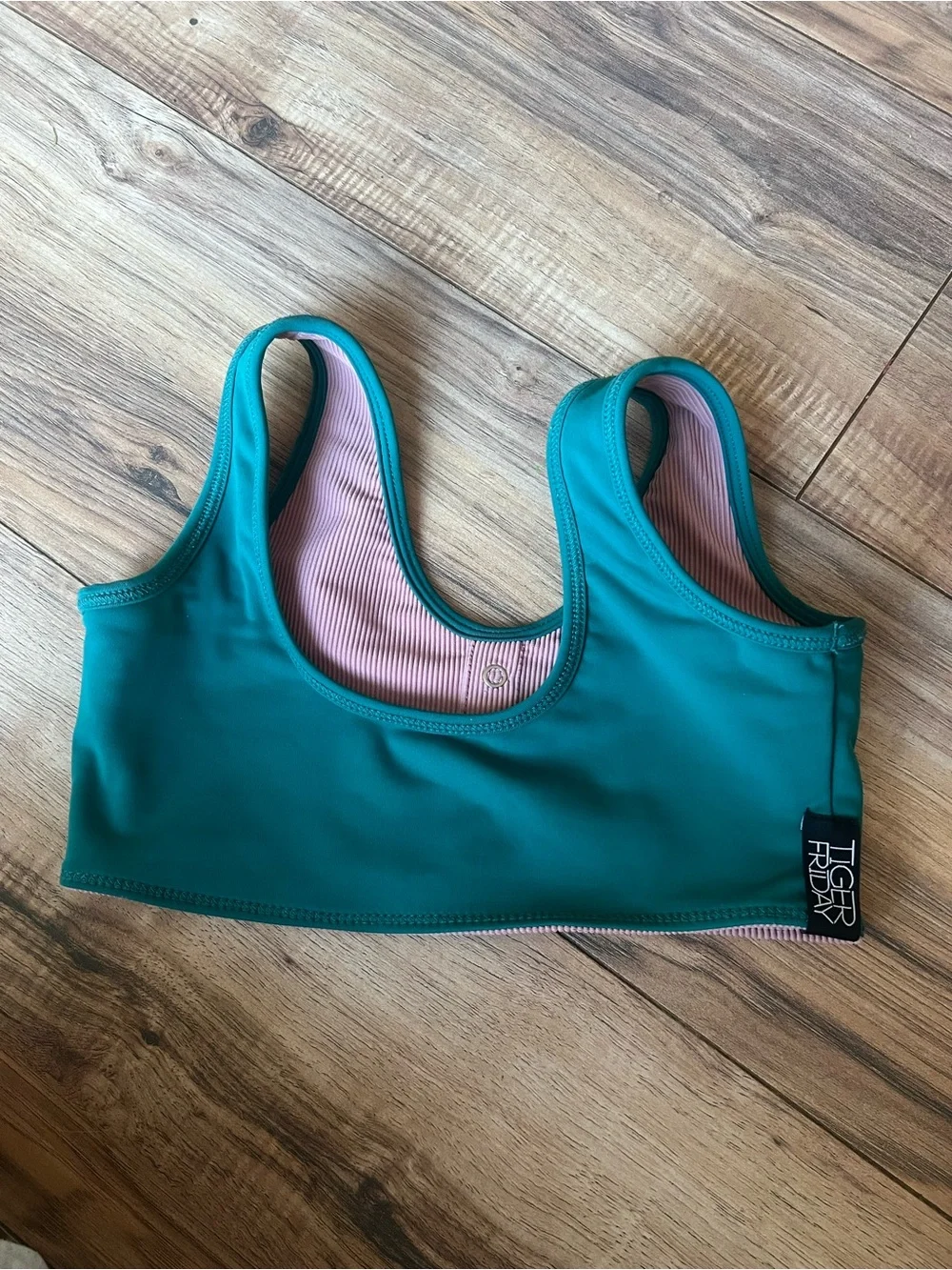 Tiger Friday Reversible Green & Tan Top